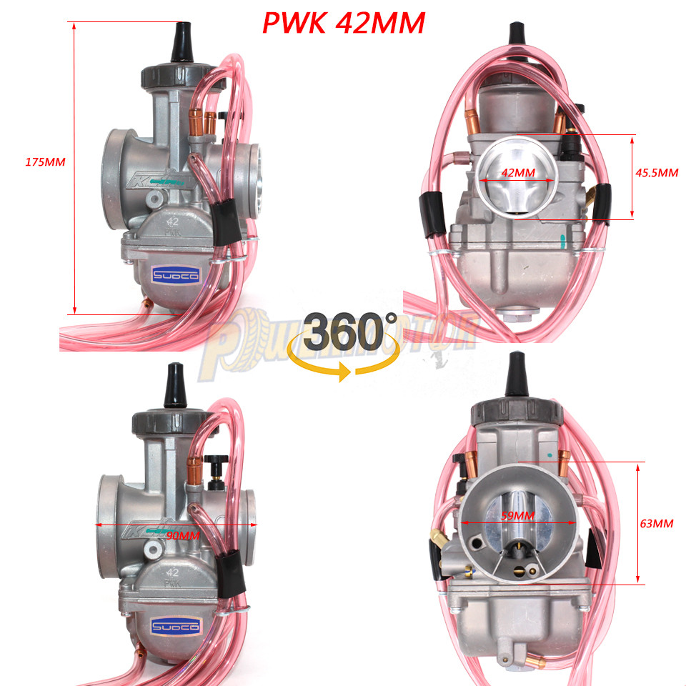 Keihin Motorfiets Carburateur 4-takt Carb Onderdelen Pwk 33 34 35 36 38 40 42 Mm Voor Motor Racen Scooters Crossmotor Met Power Jet: Blauw