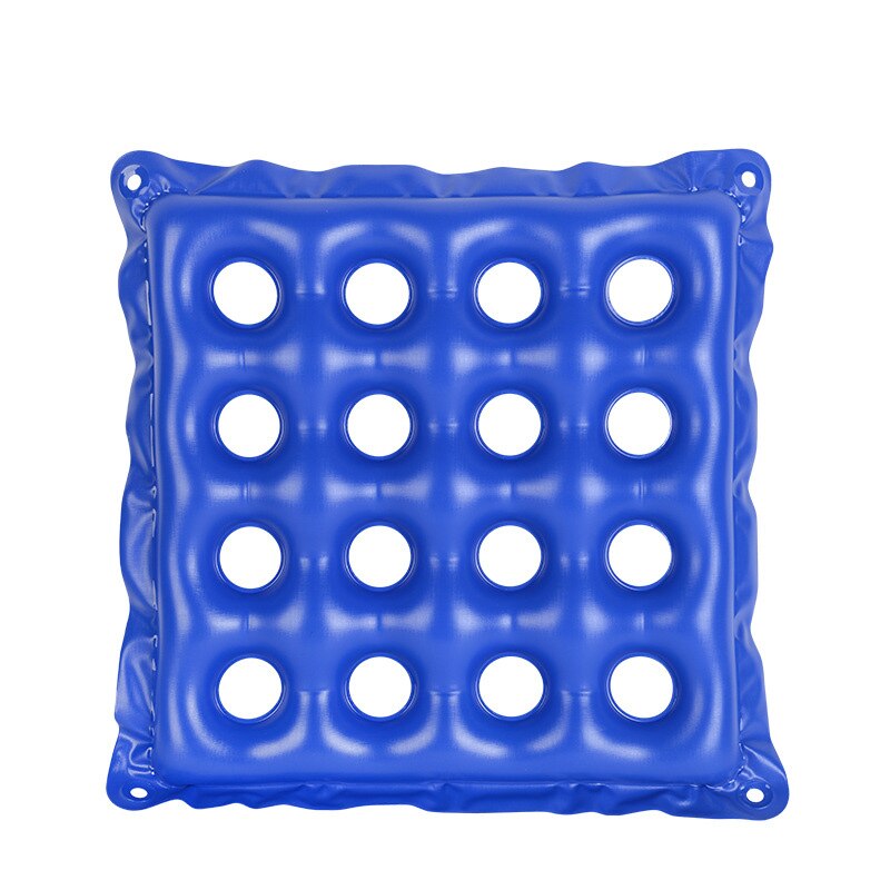 Massage Kussen Lucht Opblaasbare Zitkussen Met Warmte Verzegeld Bouw Rolstoel/Home/Office Seat Pad Bolster Cojines Kussen: 16hole blue