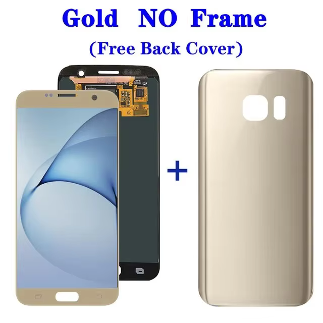 Amoled Burn Shadow LCD For Samsung S7 G930 LCD Display Touch Screen Digitizer Assembly For Samsung G930 G930F LCD With Frame: Blue Lotus