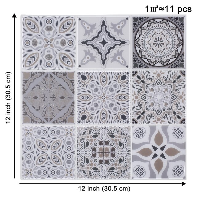 EasyTiles Premium Peel and Stick Tiles Talavera Mexican 3D Mosaic Backsplash Sticker For Kitchen Bathroom Decor - 1 Sheet: T80728