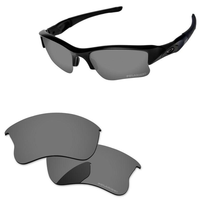 Alphax-lentes polarizadas de policarbonato para gafas de sol XLJ, lentes de repuesto para chaqueta plana auténtica, múltiples opciones: Black Chrome