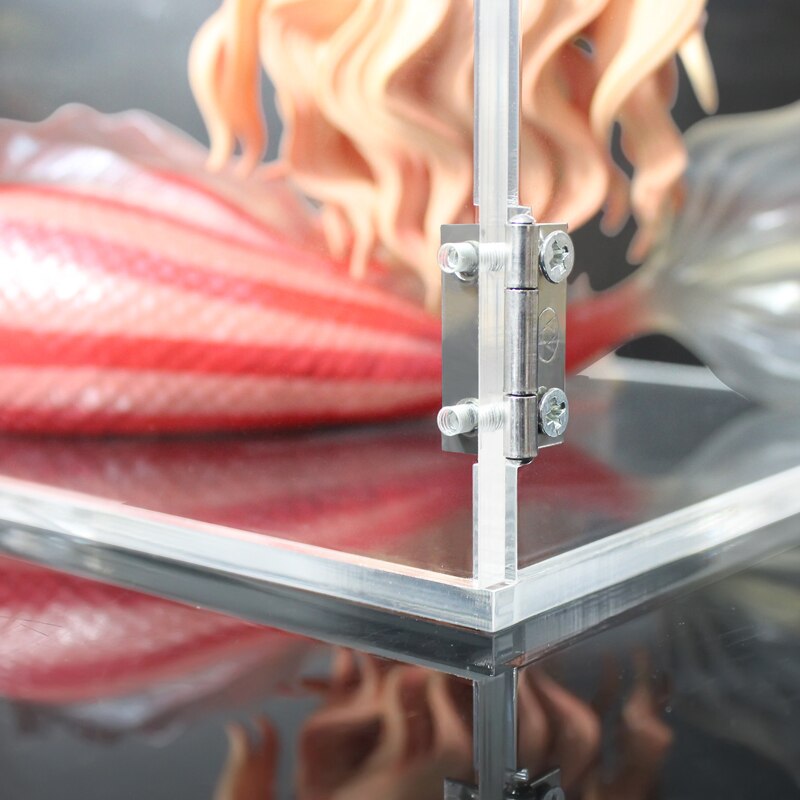 Family desktop model with lock storage box transparent dustproof acrylic square collection and display rack box