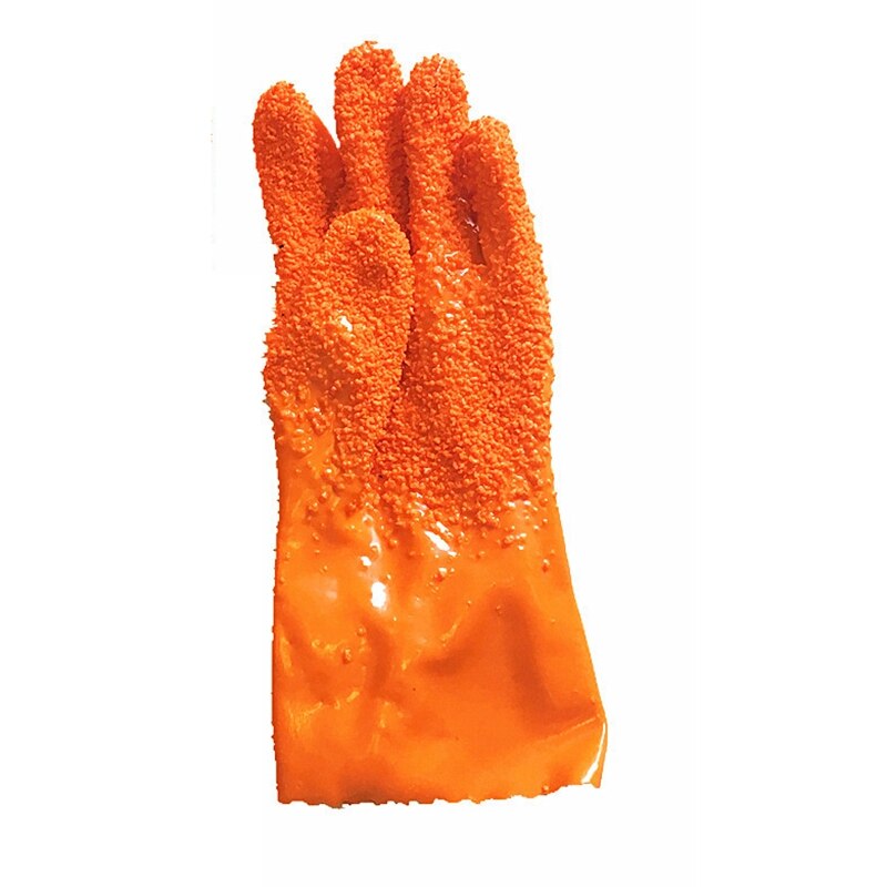 Peeled Potato Cleaning Gloves kitchen Vegetables Rub Fruit skin Scraping Fish Scales Non-slip Household Glove Kitchen Accessorie: Orange Left