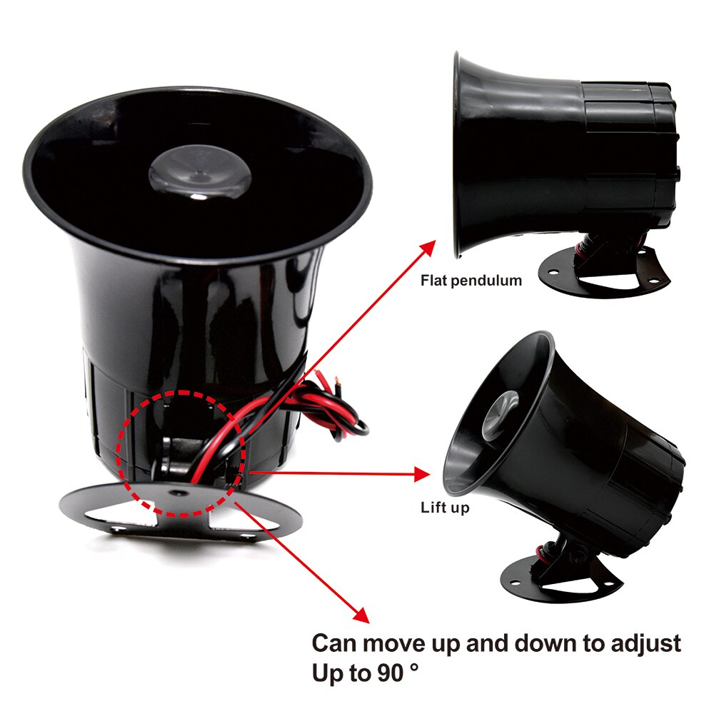 115db 12v 3 tonuri sunet puternic claxon mașină motocicletă avertisment alarmă poliție pompier claxon sirenă difuzor accesorii auto moto 20w
