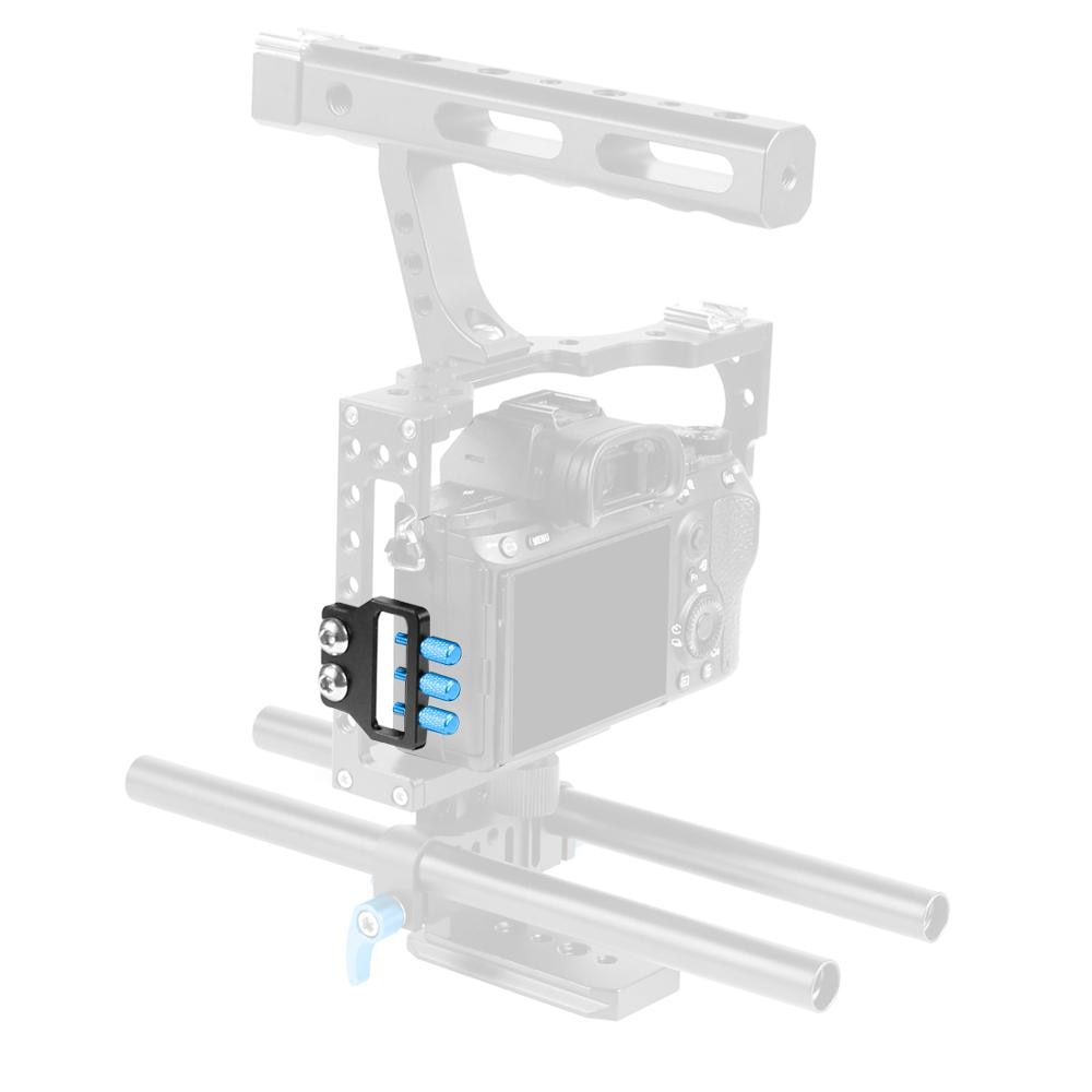 BGNing SLR Cable Clamp for BMPCC 4K 6K for HDMI USB Wire Clip Mount Adapter Fix for Cinema Camera Cage Quick Release L Plate