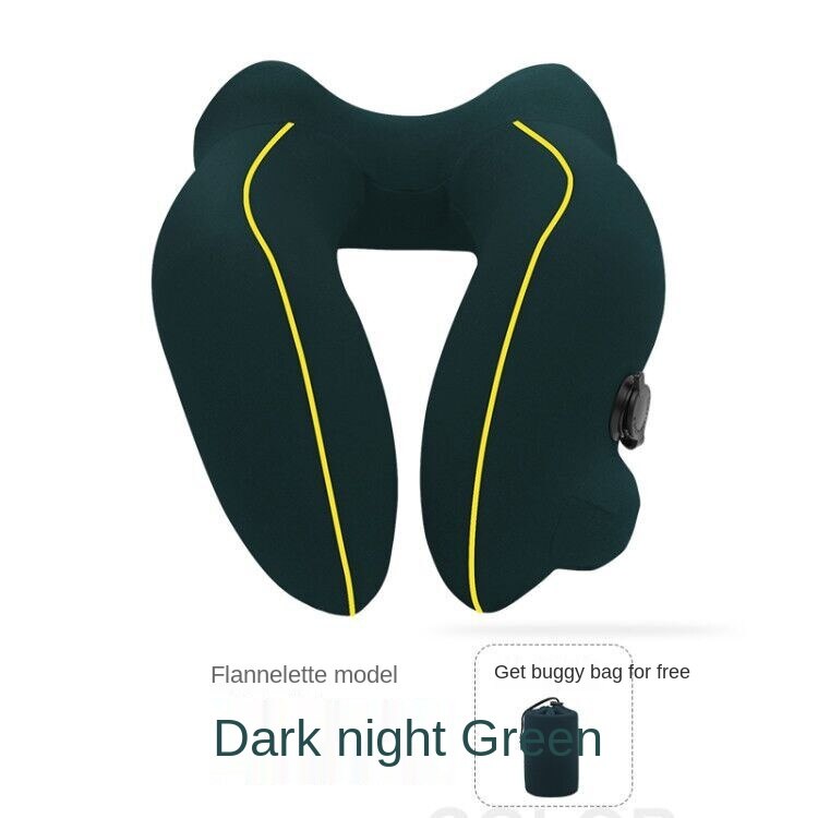 Outdoor Toeristische Vliegtuig Neksteun Kussens Klapstoel Zitkussen Pad Reizen Hoofdsteun: dark green