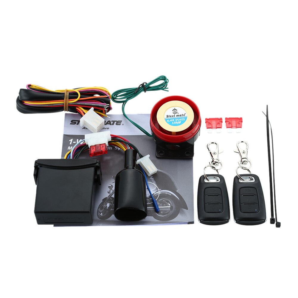 Steelmate 886E 1 Way Motorcycle Alarm System Water Resistant ECU Motorcycle Engine Immobilization with Fashionable Transmitter