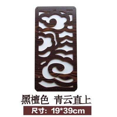 Chinese solid wood screen folding decoration partition hollowed hanging screen screen partition 19X39cm: 03
