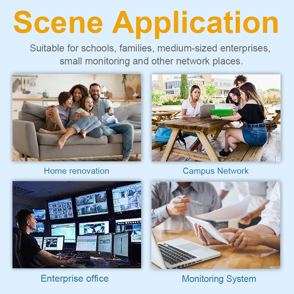 RJ45 Gigabit Ethernet Switch Quick Switch Global Switch 10/100/1000Mbps 5/8 Port Office Home Global PC gigabit network ports