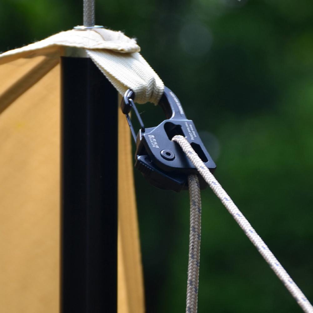 Tenditore della corda della tenda della lega di alluminio tendalino della corda del vento corda della tenda chiusura del campeggio fibbia fissa tenditore della puleggia ganci a cricchetto