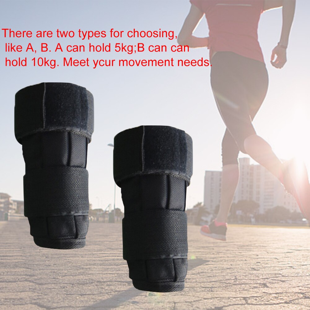 1pair Wrist Weights Bag Oxford Fabric Boxing Ankle Gym Adjustable Exercise Sandbag Strap Strength Training For Adults Protection