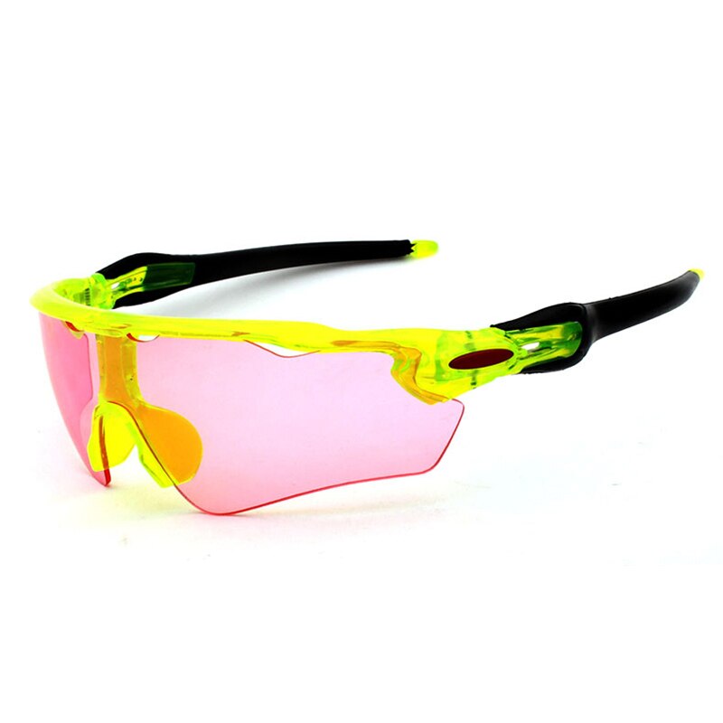 Sport Zonnebril Winddicht Goggle UV400 Fietsen Running Rijden Vissen Golf Honkbal Softbal Wandelen Bril Eyewear: Yellow