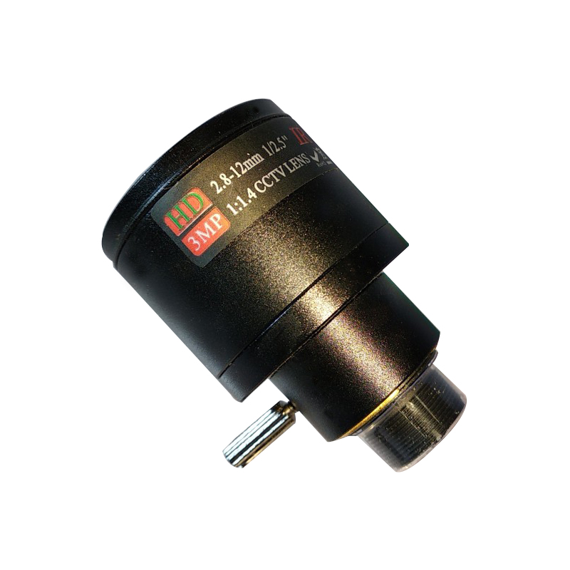 (ingen ir-filter )3 megapixel fast iris  m12 hd 2.8-12mm varifokalt cctv ir kameralinse ,f1.4, manuel fokus zoom, synsvinkel 90 ~ 28 grader