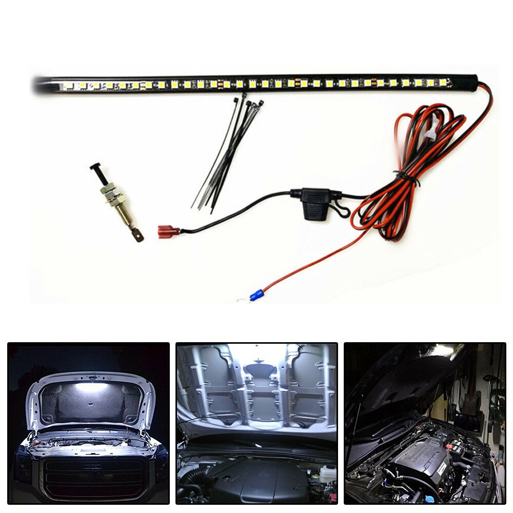 Factory Direct Fits Any Vehicle White Under Hood LED Light Kit With Automatic On/off -Universal Fits Any Vehicle