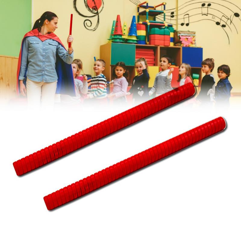 1 par percussion instrumenter træ rytme sticks rød tråd form gør det behageligt at gribe