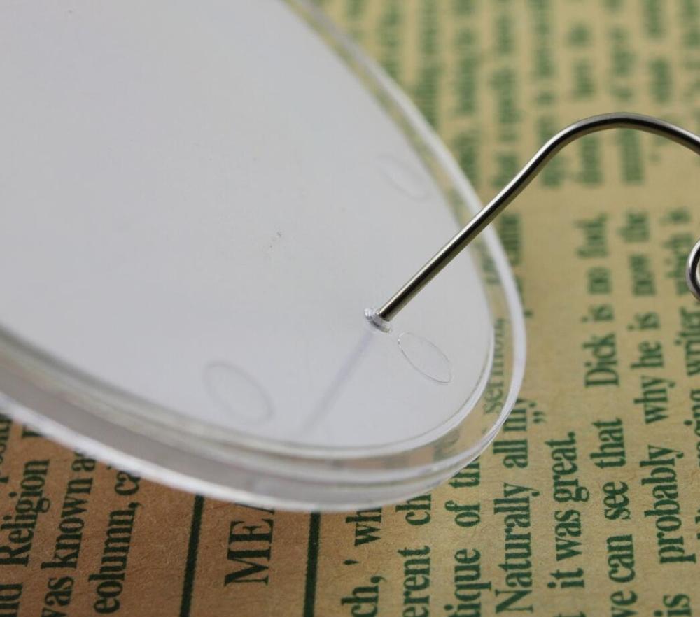 100 piece Transparent blank 65*65mm round acrylic fridge magnet photo frame