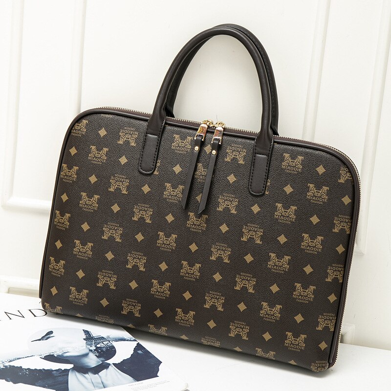 Modernos maletines de piel para ordenador portátil para mujer, bolsos de oficina para mujer, bolso de negocios de piel, bolsos de hombro para ordenador portátil: 903-19-M