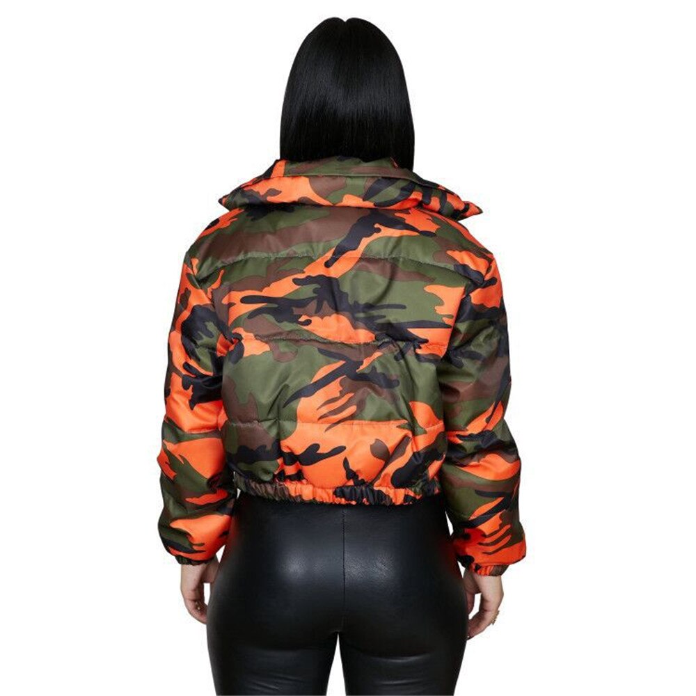 Tsuretobe Camouflage Winterjas Vrouwen Warm Puffer Jas Mode Bubble Jas Casual Winter Jas Rits Parka Bovenkleding Vro