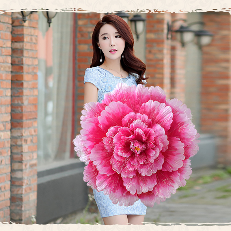 Peony Umbrella Large Dance evening Handflower props Stage performance Games Opening Ceremony Dance props large peonies The Kid