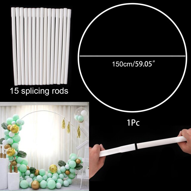 Arche à ballons ronde, support en arc circulaire pour mariage, décoration de fête d&#39;anniversaire, fournitures de réception pour bébé, toile de fond: 150CM-1