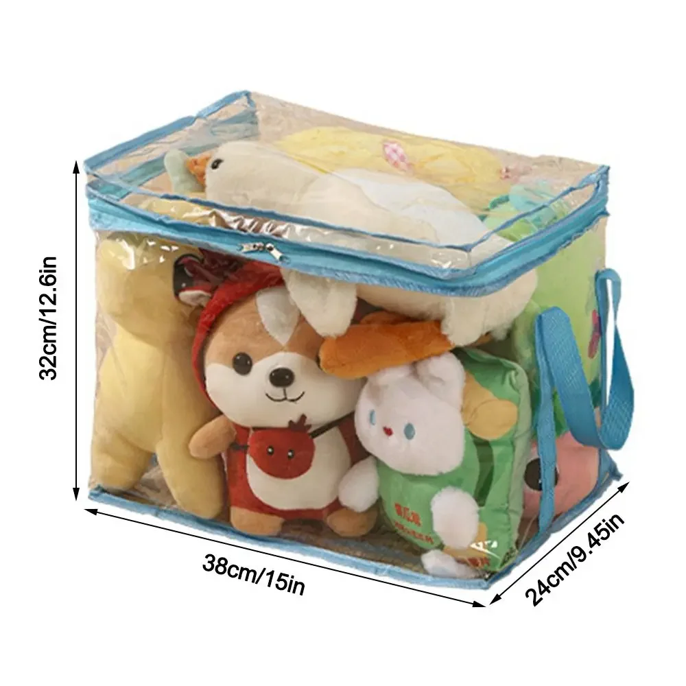 Caja de almacenamiento de juguetes impermeable de PVC, bolsa plegable multifuncional de gran capacidad, bolsa de almacenamiento transparente impermeable a prueba de polvo para el hogar: Multicolor