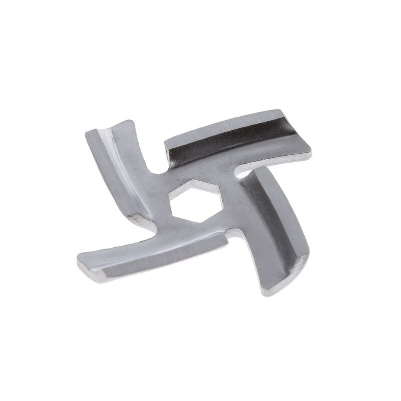 Cuchillo picador de acero inoxidable antioxidante, 4 cuchillas, agujero hexagonal, piezas para picadora de carne, 3 unids/set por juego