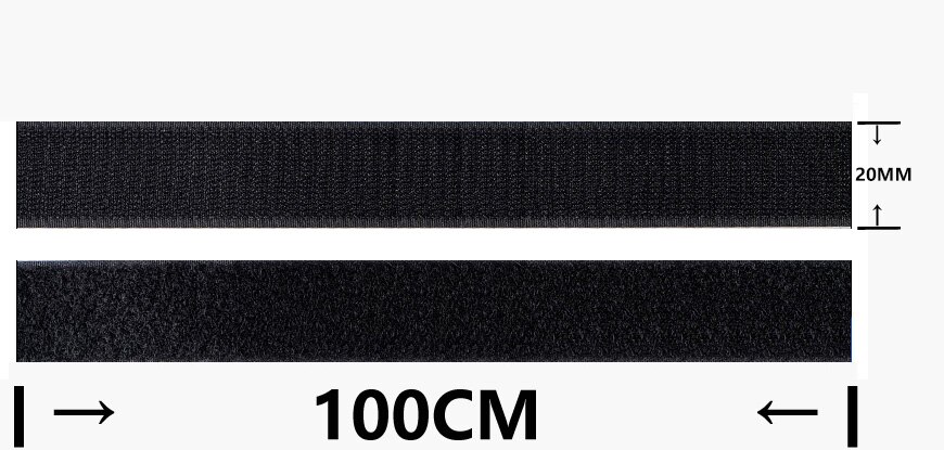 Double Side Magic Tape Hook and Loop Fastener Tape With Glue Nylon Sticker Self-Adhesive Velcros For DIY 20/25/30/38/50mm: Black 20mm