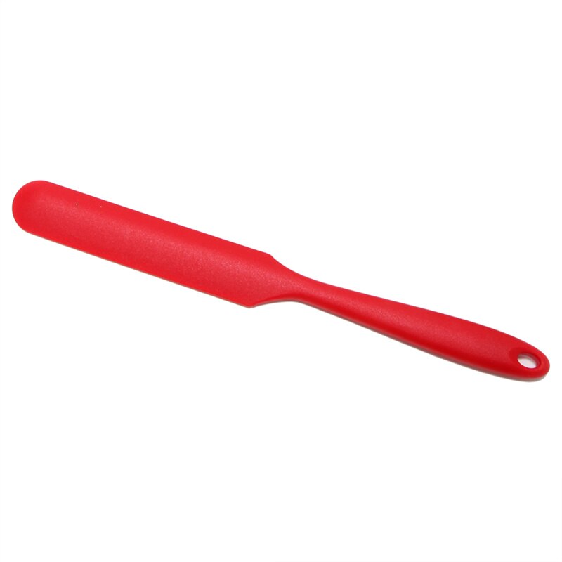 Small Colorful Silicone Scraper Long Scraper Butter Knife Scraper Cake Making Accessories Baking Scraper Tool Cake Scraper Tool: Red