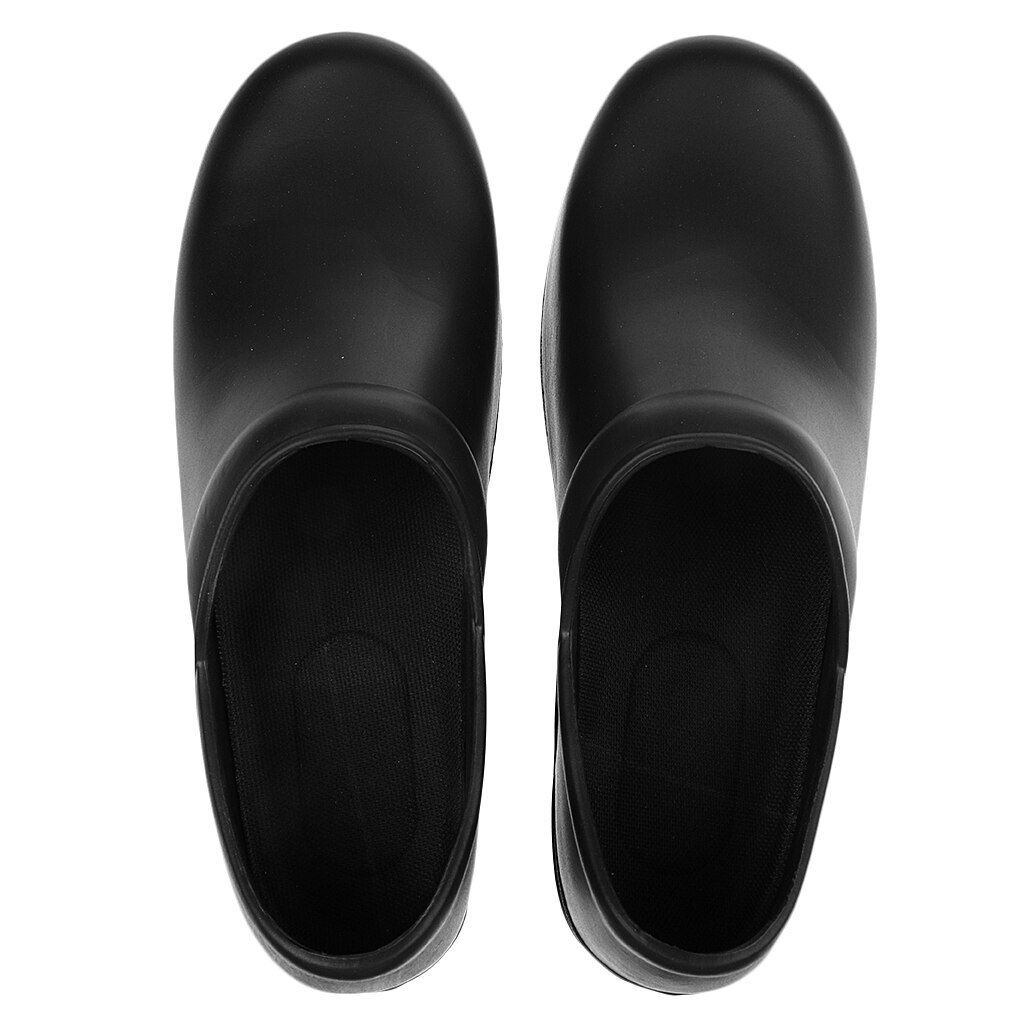 Mens Chef Shoes Nonslip Safety Work Shoes For Kitchen Cook Garden Work Clogs Oil Water Resistant