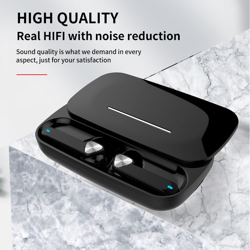BE36 Stereo Kanal Noise Cancelling Mini Ergonomische In Ohr Mit Lade Box Dual Mikrofon Drahtlose Kopfhörer Bluetooth 5,0