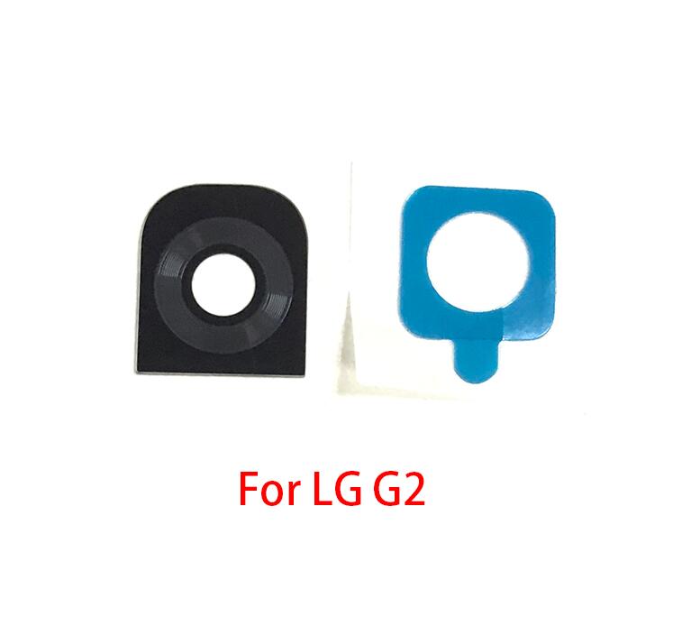 2pcs/lot Rear Back Camera Glass Lens For LG V20 V30 G2 G5 G6 G7 Q6 K8 Camera Glass With Glue Adhesive: G2 Black