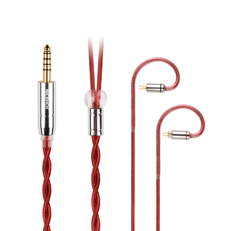 NICEHCK RedAg 4N Cable Coaxial de auriculares HiFi de plata pura MMCX QDC 2 pines para HOLA Zero KATO Aria LAN Cadenza tangzu fudu CHU II: Amarillo profundo