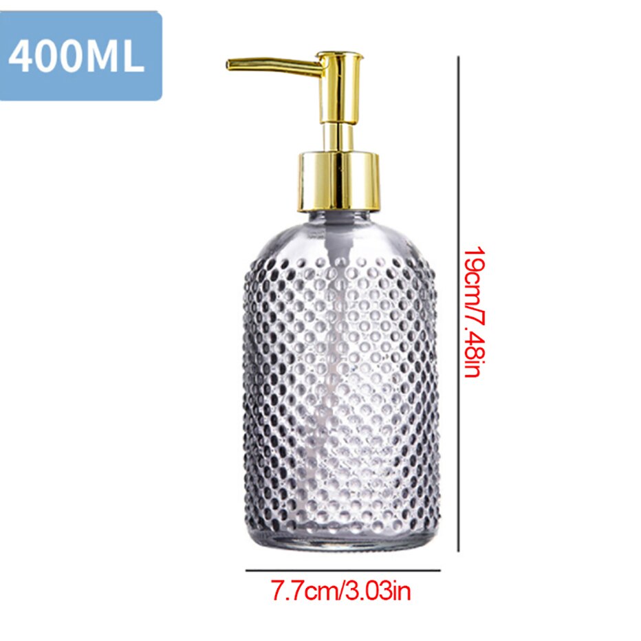 Clear Soap Dispenser Bottle Refillable Liquid Hand Soap Shampoo Dispenser for Bathroom Kitchen