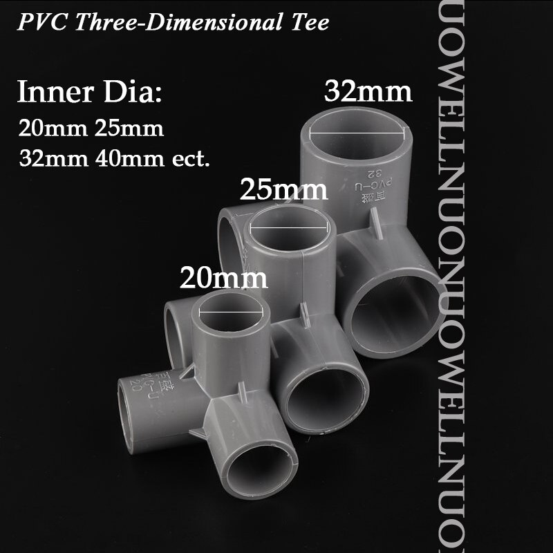 2 pçs 20 25 32 40mm pvc conector de tubulação trid... – Vicedeal