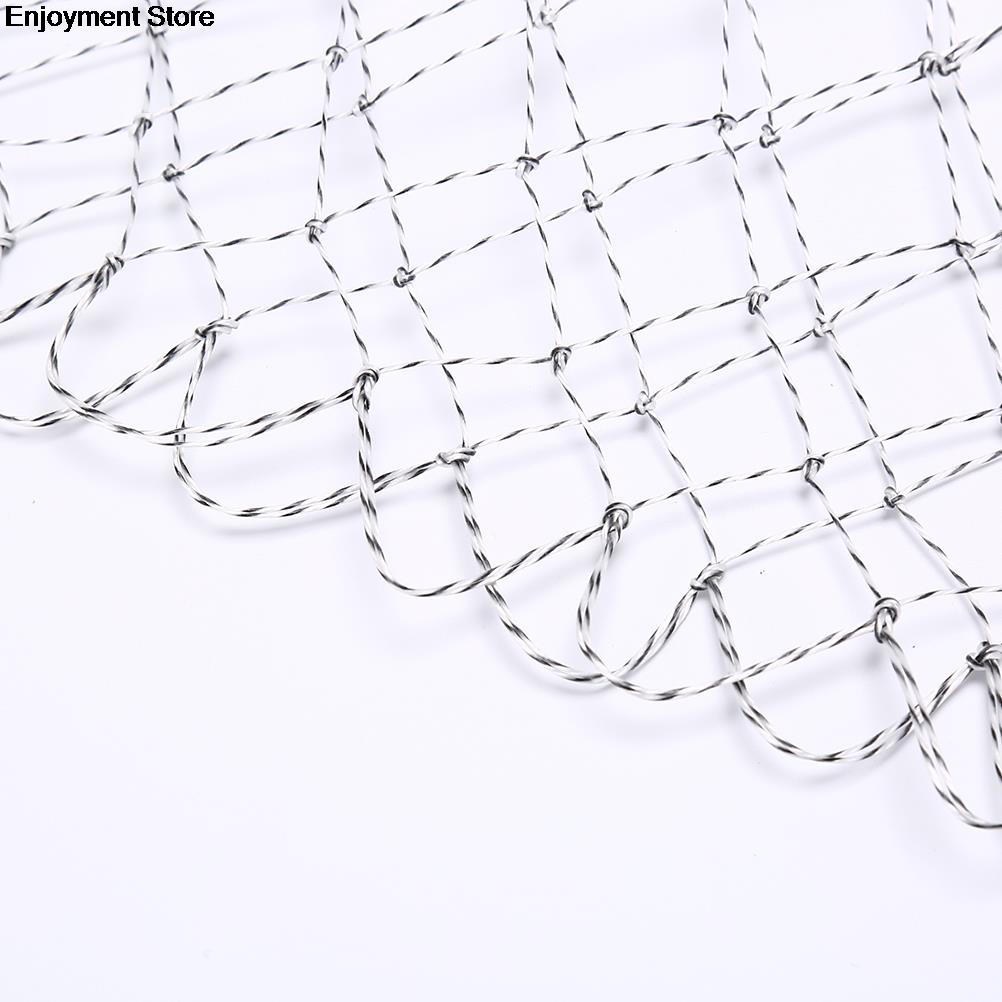 Malla trenzada de doble línea, Red de aterrizaje de pesca de 35/45/70 cm, herramientas de pesca, malla con agujeros para lubina, trucha, señuelo, accesorio