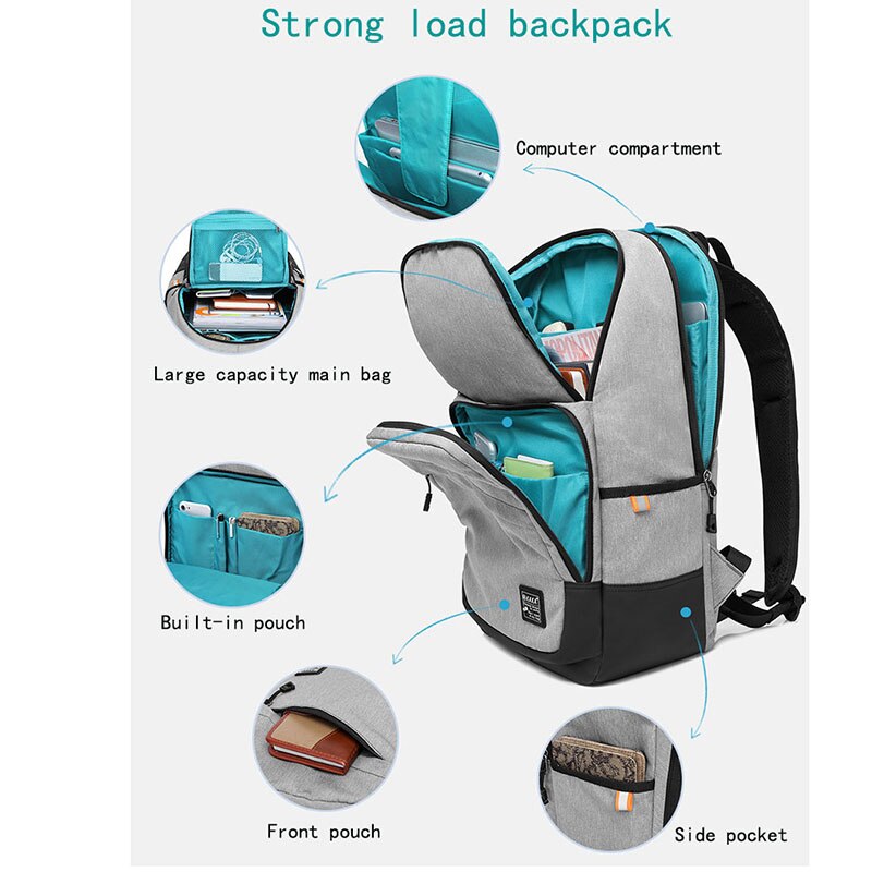 Heren rugzak bedrukking schooltassen voor tieners laptoptas studentenrugzak heren jongens rugzak