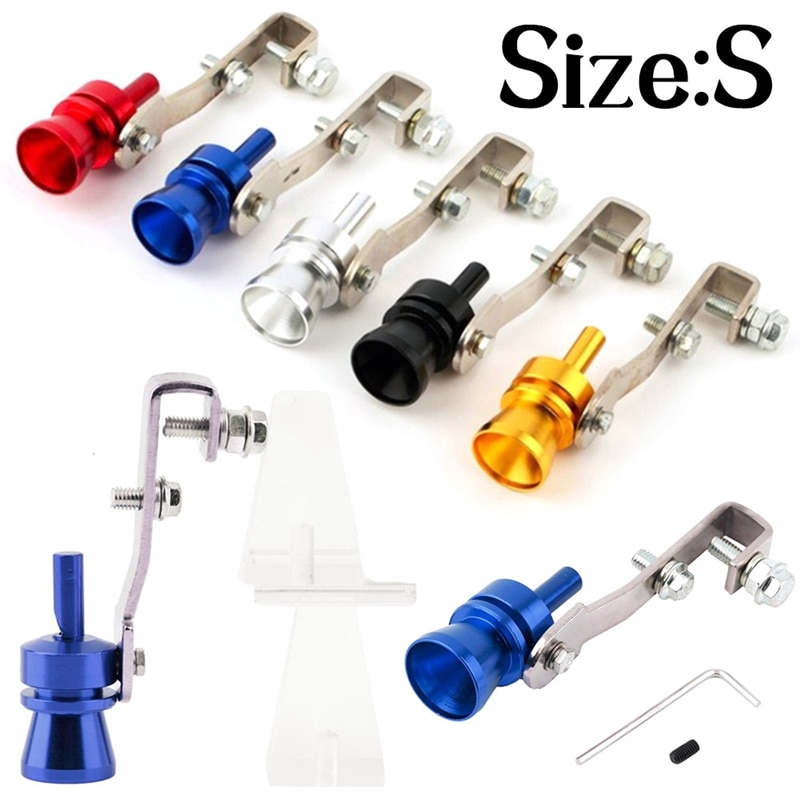 Car Modified Turbo Whistle Exhaust Pipe Sounder Imitator Tail Throat Nozzle Muffler Exhaust Pipe Muffler Auto Accessories S M L