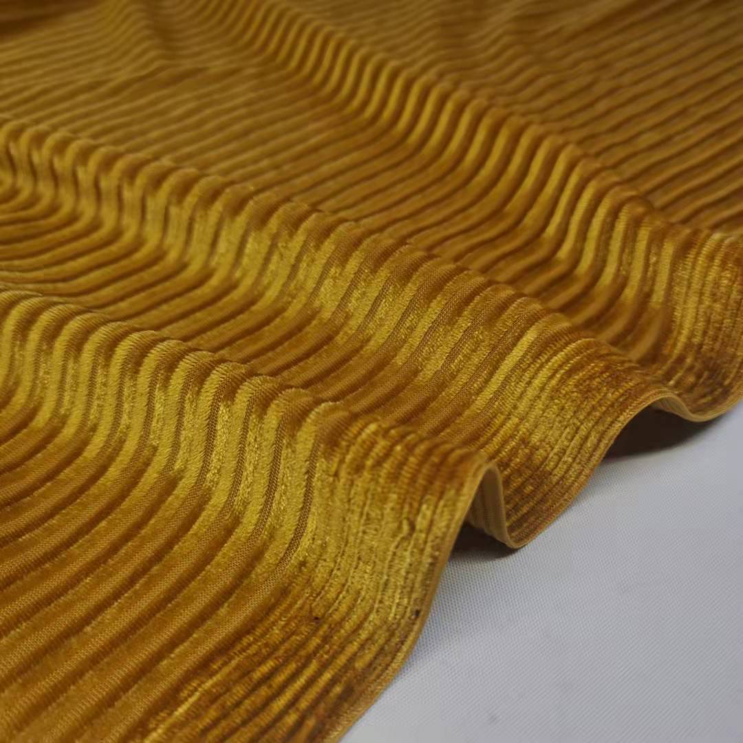 Fløyel stoff elastisk nydelig silkeaktig stripe stoff til kjole luksus myk fløyel hjem tekstil gardin: 6
