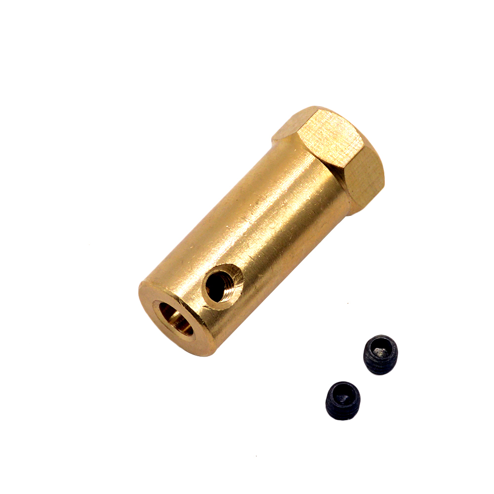1pc Hexagonal Brass Coupling length 30mm Hex Connector Robot Accessories Shaft 3mm 4mm 5mm 6mm 7mm 8mm Yellow Copper Screw Wheel