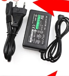 For PSP charger 5V AC Adapter Home Wall Charger Power Supply Cord for Sony PSP PlayStation 1000 2000 3000 EU US plug: WHITE