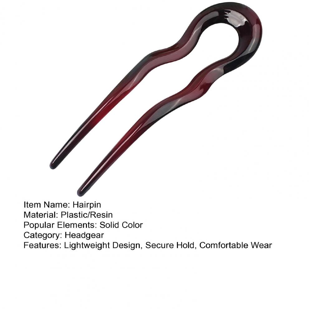 13cm French Hair Pin For Thick Thin Hair U-shaped French Twist Stick Hair Fork Chignons Pins Women Long Hair-Styling Accessories