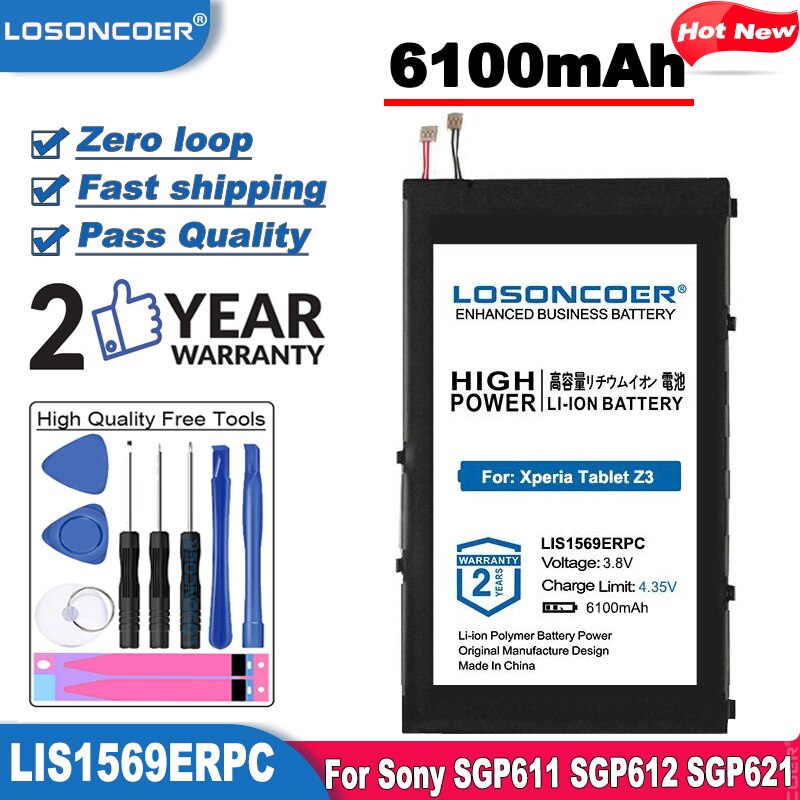 LIS1569ERPC Replacement Battery - 6100mAh - for Sony Xperia Tablet Z3 Compact SGP611 SGP612 SGP621
