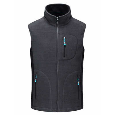 Menn høst vinter utendørs sport fleecevest klatring trekking ermeløs jakke fotturer camping softshell vindtett  rm092: Svart / Xxl