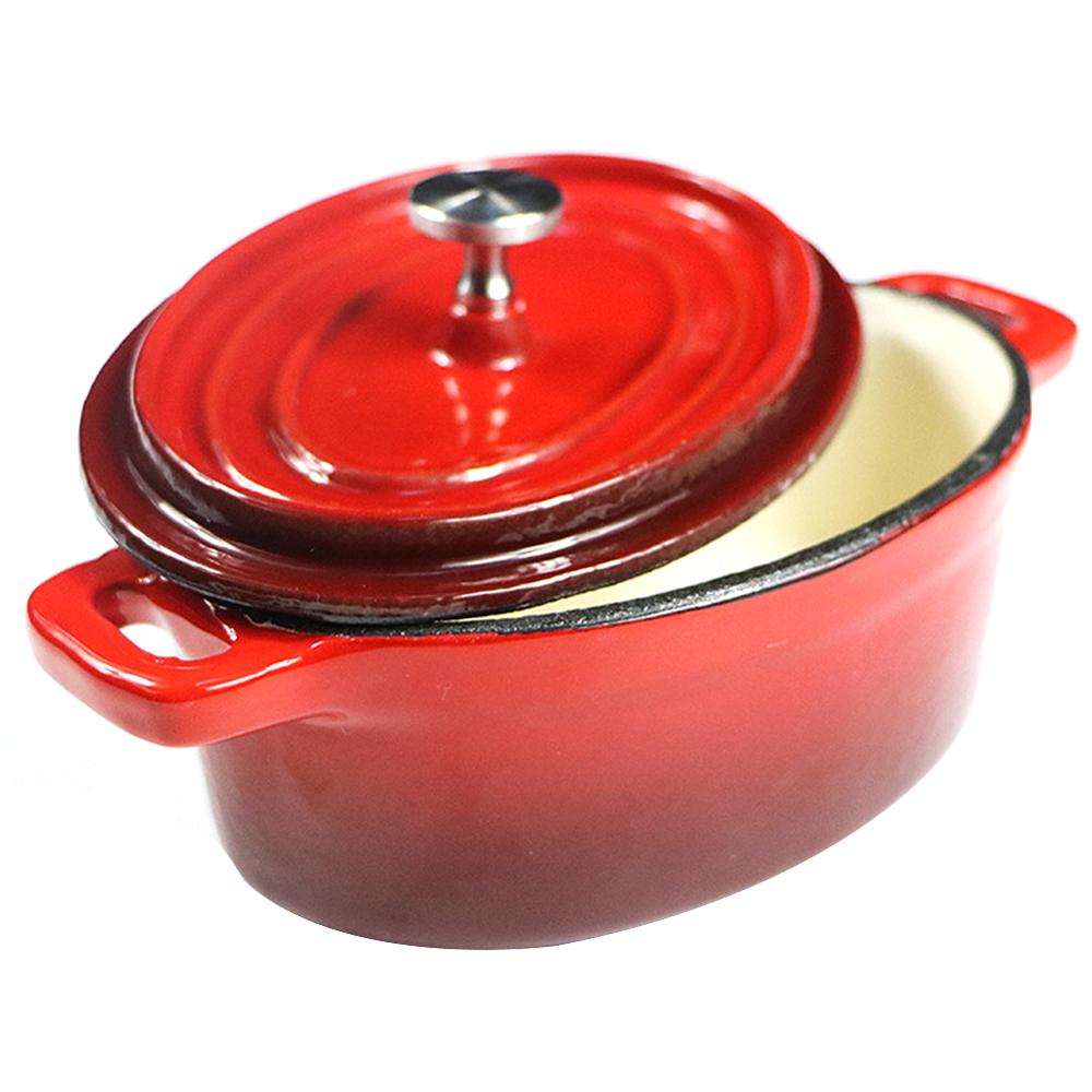 Mini Dutch Ovens Enameled Cast Iron Covered Casserole Anti - Scalding Pot Kitchen Cooking Pot Cookware