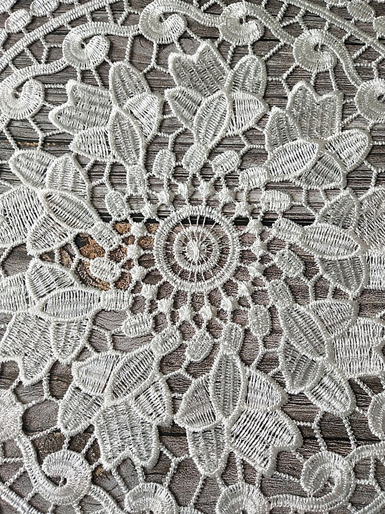 Quente redondo laço solúvel em água bordado lugar mesa tapete de pano almofada copo caneca guardanapo coaster doily ano novo presente de natal panelas