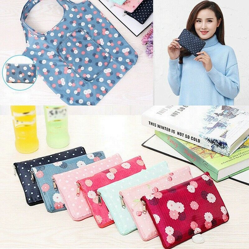 Cute women Foldable Recycle shopping Bag Eco Reusable Shopping Bag Fruit Vegetable Grocery bags