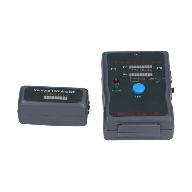 Network Cable Tester RJ45 RJ11 USB BNC Coaxial Wire Line Finder Diagnose Tool DC 9V