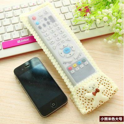 Drei Größe Tuch Fernbedienung Schutzhülle Xiaomi Apple Tv Film Fall für Home Elektrische Appliance Organizer Paket: Yellow A / S(18.5x8cm)