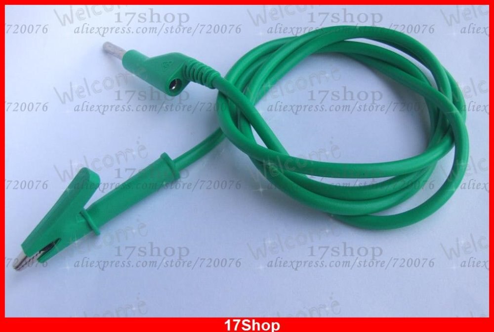 1 stks Koper 4mm banana plug Alligator clip siliconen Voltage probe Kabels