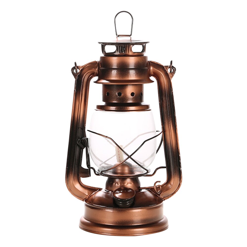 1pc vintage petroleumlampen, ijzeren nostalgische draagbare hanglantaarn, buitenkampeerlamp